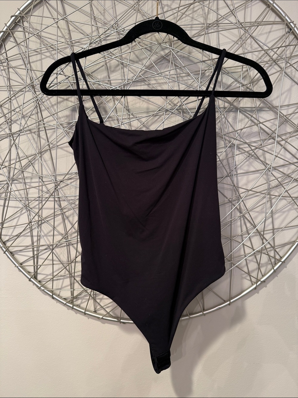 Classic Black Bodysuit with Spaghetti Straps